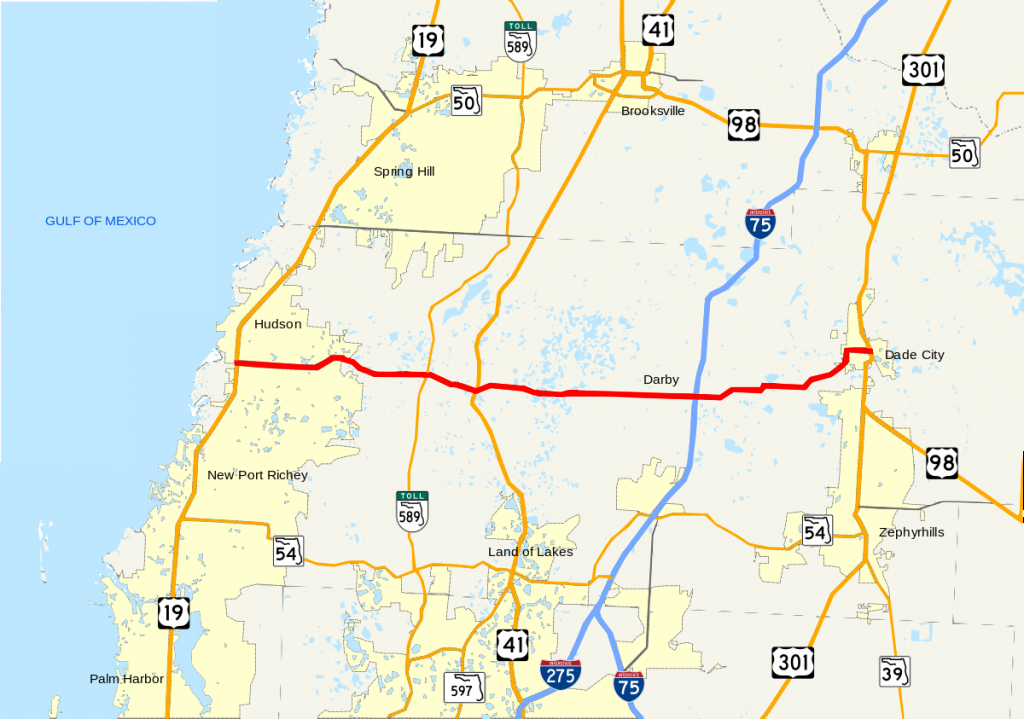 Florida State Road 52 Wikipedia Map Of Florida Showing Dade City 