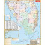 Florida State Southern Region Wall Map   The Map Shop   Florida Wall Map
