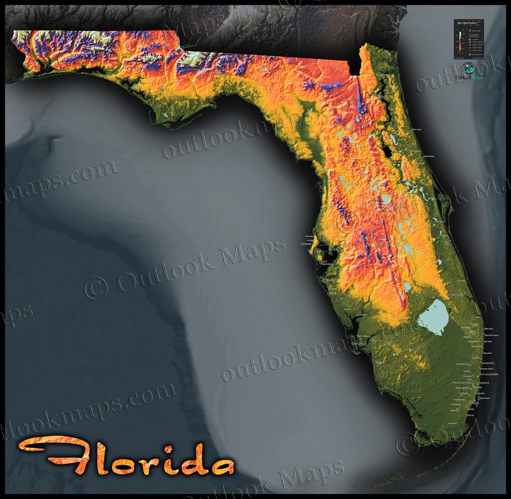 Florida Topographic Map | Dehazelmuis - Florida Topographic Map Free