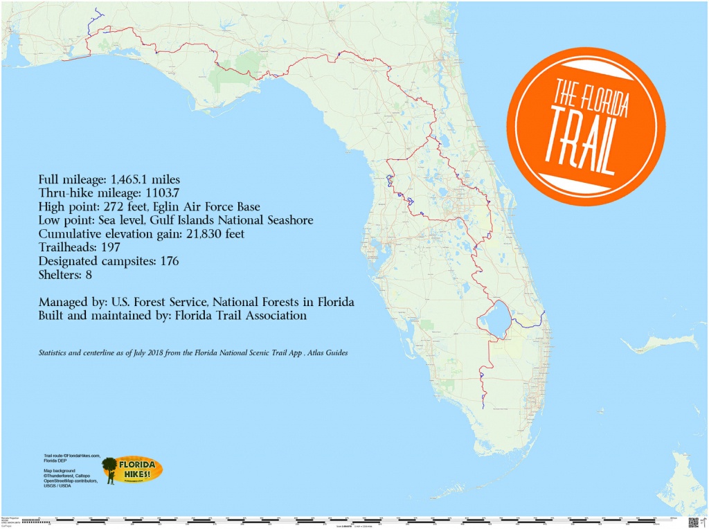 Florida Trail | Florida Hikes! - Where Is Cocoa Beach Florida On The Map