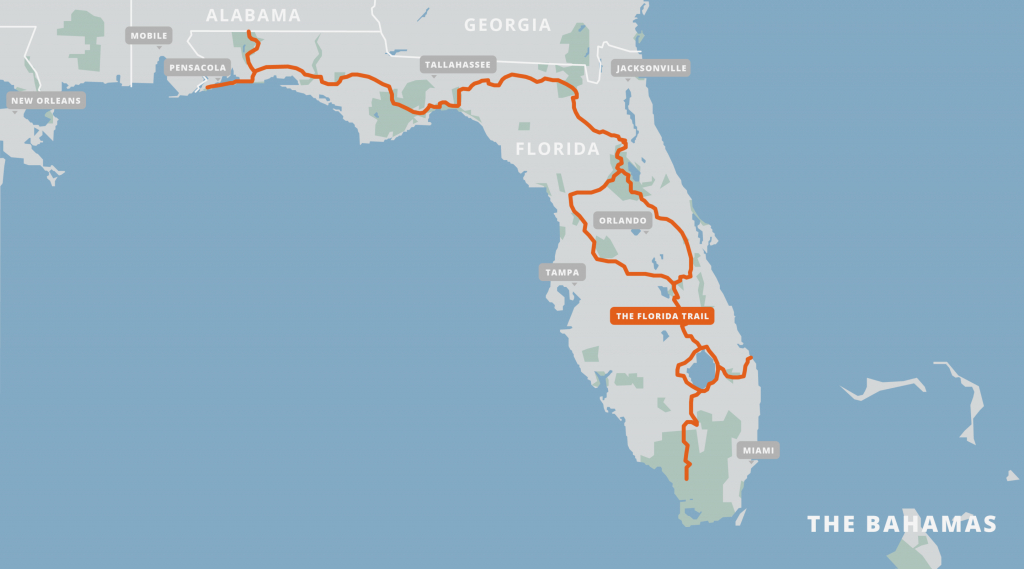 Florida Trail Hiking Guide - Guthook Guides - Florida Hikes Map