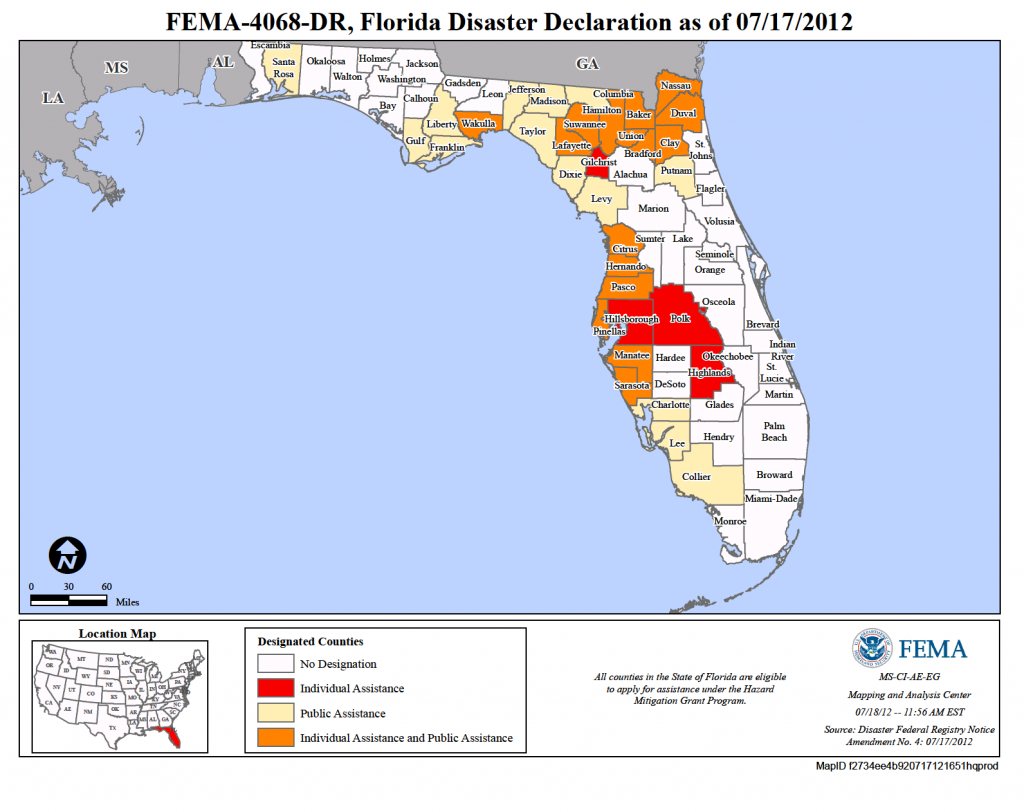 Florida Tropical Storm Debby (Dr-4068) | Fema.gov - Fema Maps Florida
