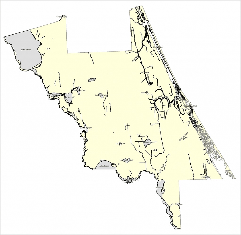 Florida Waterways: Volusia County Outline, 2008 - Florida Waterways Map