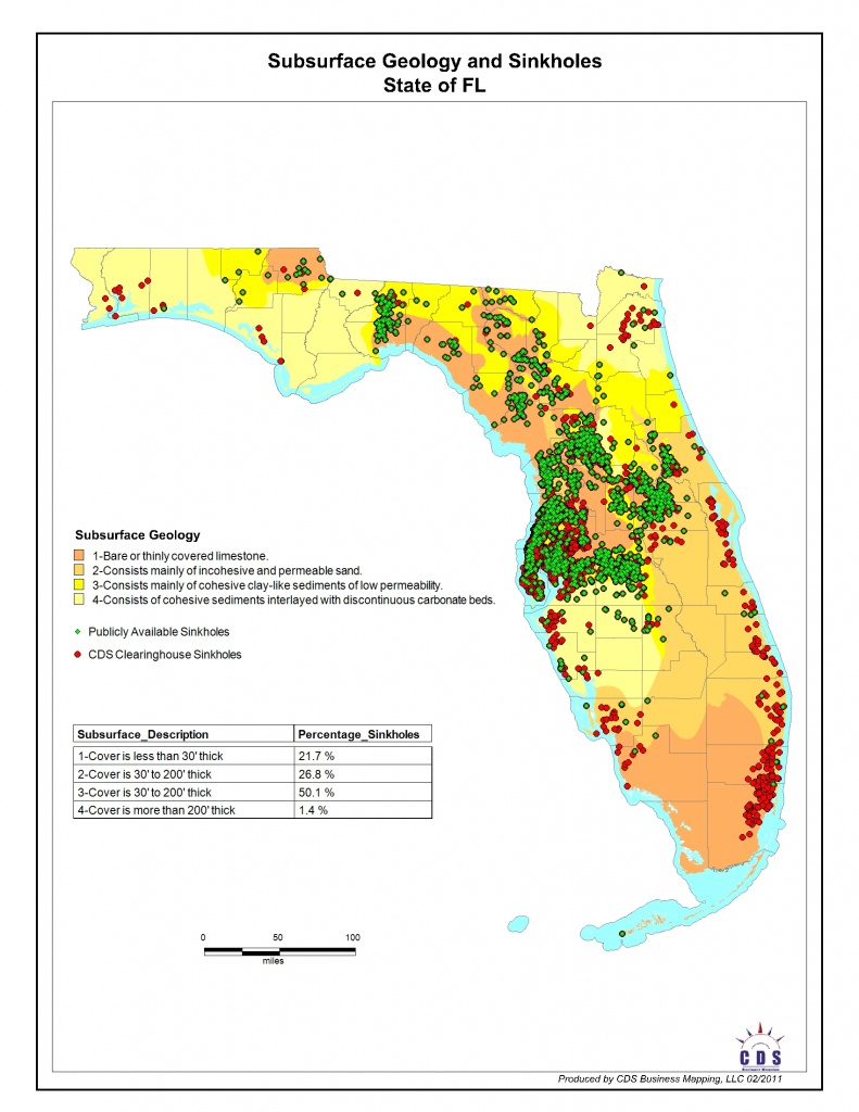 Florida&amp;#039;s Top 10 Sinkhole-Prone Counties - Florida Sinkhole Map 2018