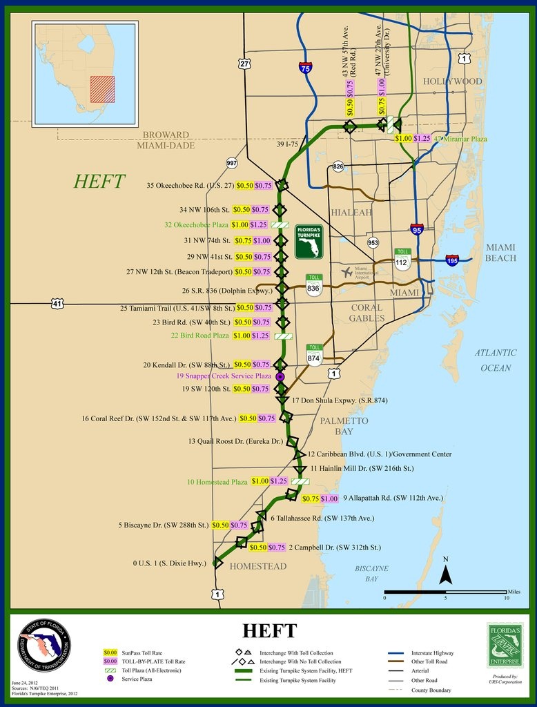 Florida&amp;#039;s Turnpike - Maplets - Yeehaw Junction Florida Map