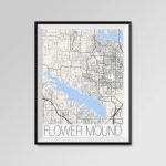 Flower Mound Texas Map Flower Mound City Map Print Flower | Etsy   Flower Mound Texas Map