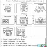 Follow Directions  Read The Directions And Add The Details To The   Free Printable Direction Maps