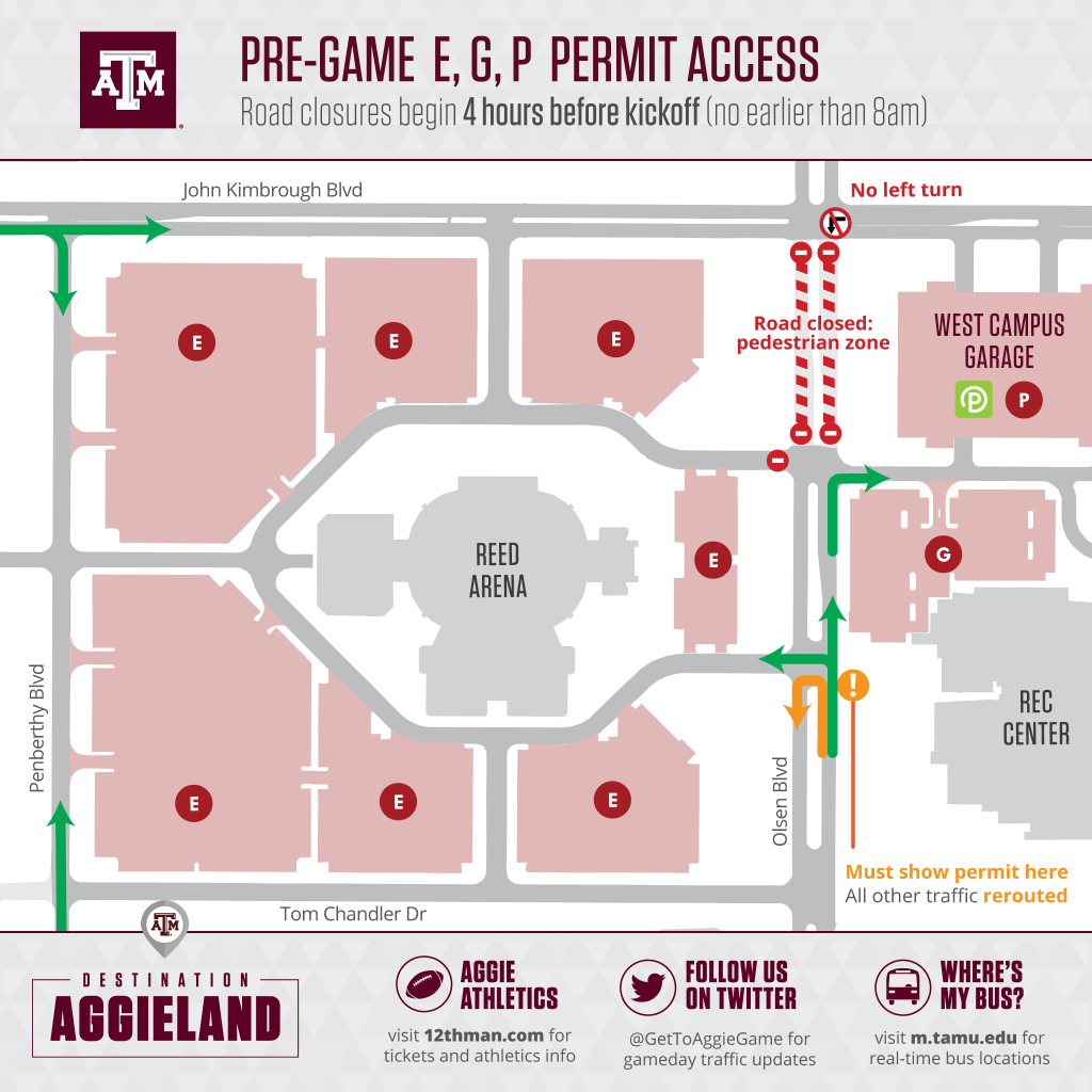 Football Parking &amp;amp; Information - Texas A&amp;amp;m Football Parking Map