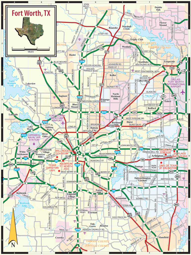 Fort Worth Tx Map - Fort Worth Texas Map