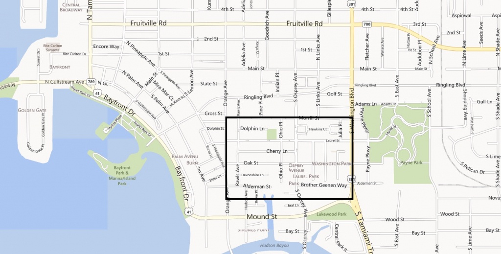 Four Walkable Neighborhoods In Sarasota - Map Of Sarasota Florida Neighborhoods