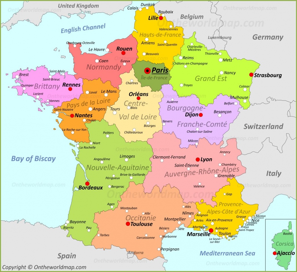 France Maps | Maps Of France - Printable Map Of France Regions