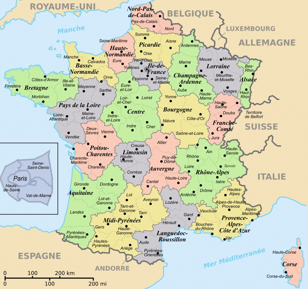 France Maps | Maps Of France - Printable Map Of France