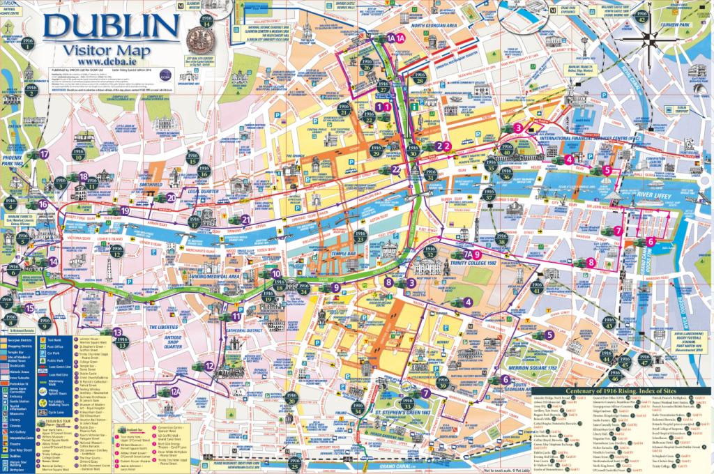 Free Dublin Visitor Map - Free From Hotels, Hostels And Shops - Printable Map Of Dublin