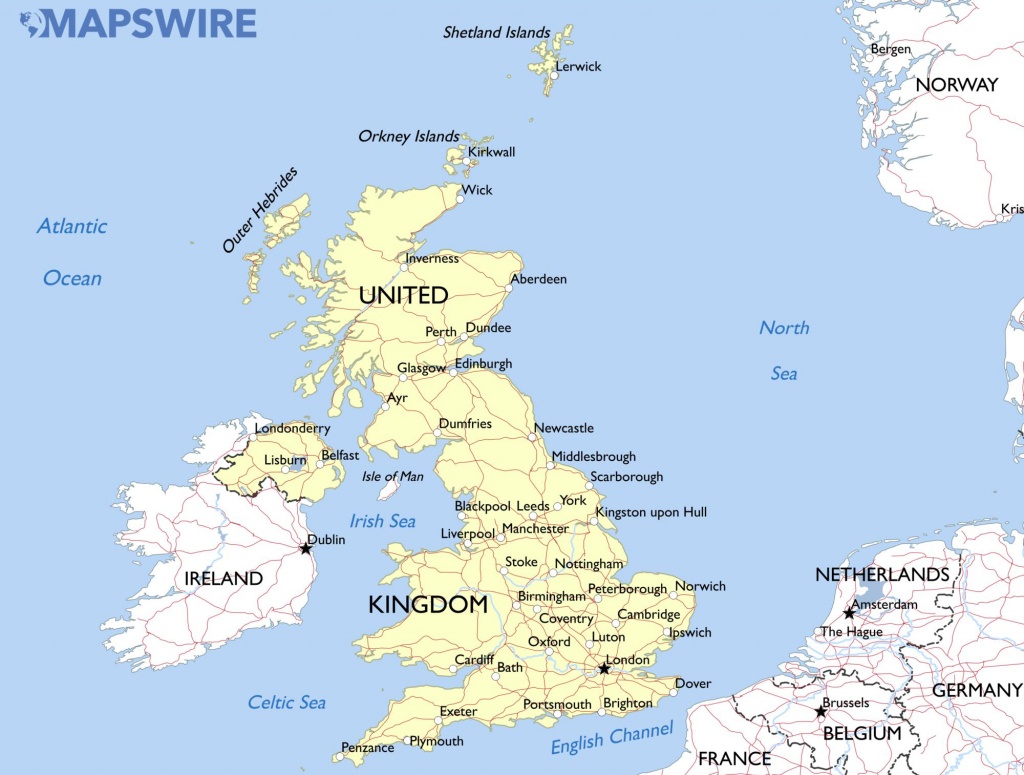 Free Maps Of The United Kingdom – Mapswire - Uk Map Printable Free