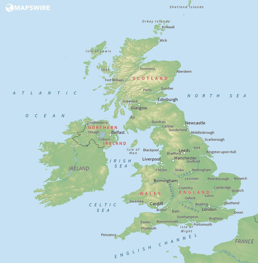 Printable Map Of United Kingdom