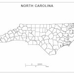 Free North Carolina Map | North Carolina Blank Map | North Carolina   South Carolina County Map Printable