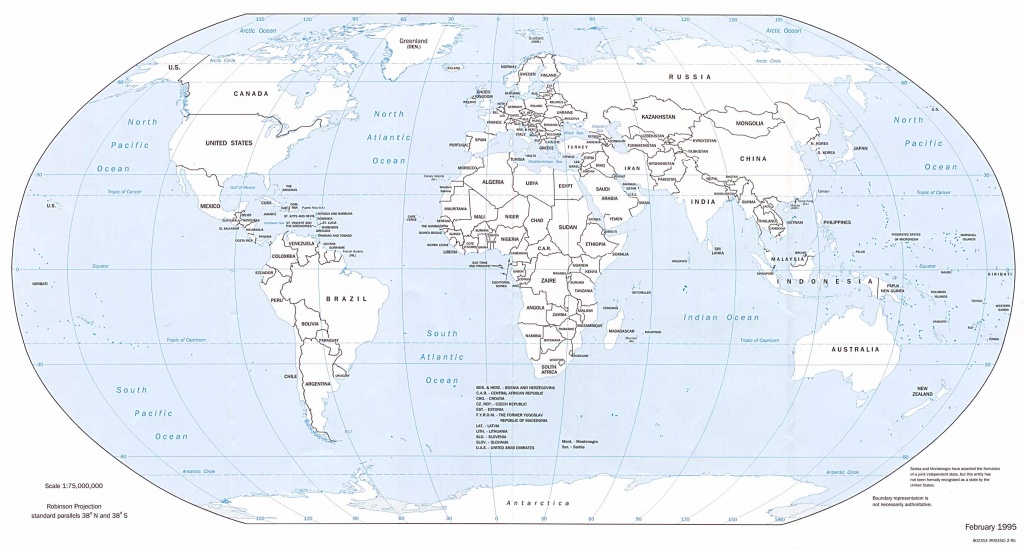 Free Printable Black And White World Map With Countries Labeled And - Free Printable World Map With Country Names