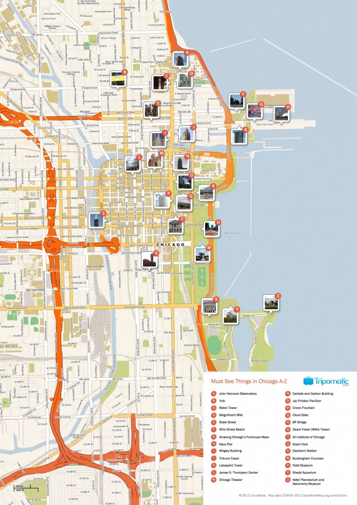Free Printable Map Of Chicago Attractions. | Free Tourist Maps - Chicago Loop Map Printable