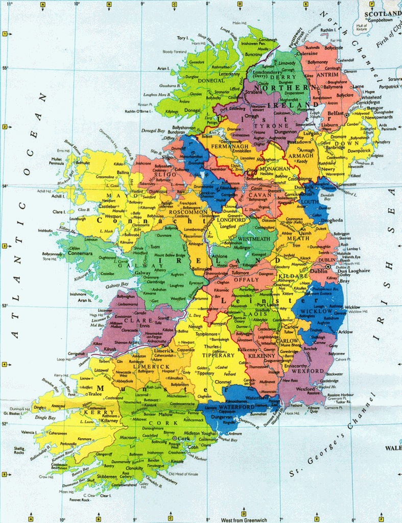 Free Printable Map Of Ireland |  Map Of Ireland - Plan Your - Printable Map Of