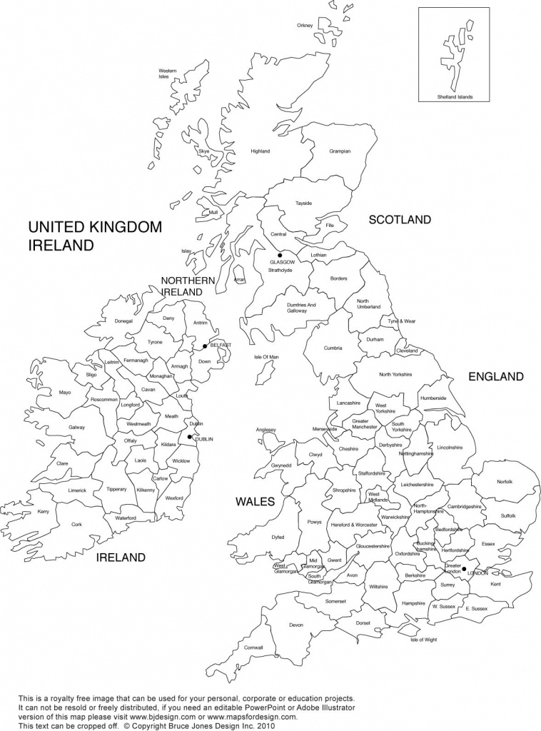 Free Printable Map Of Ireland | Royalty Free Printable, Blank - Uk Map Outline Printable