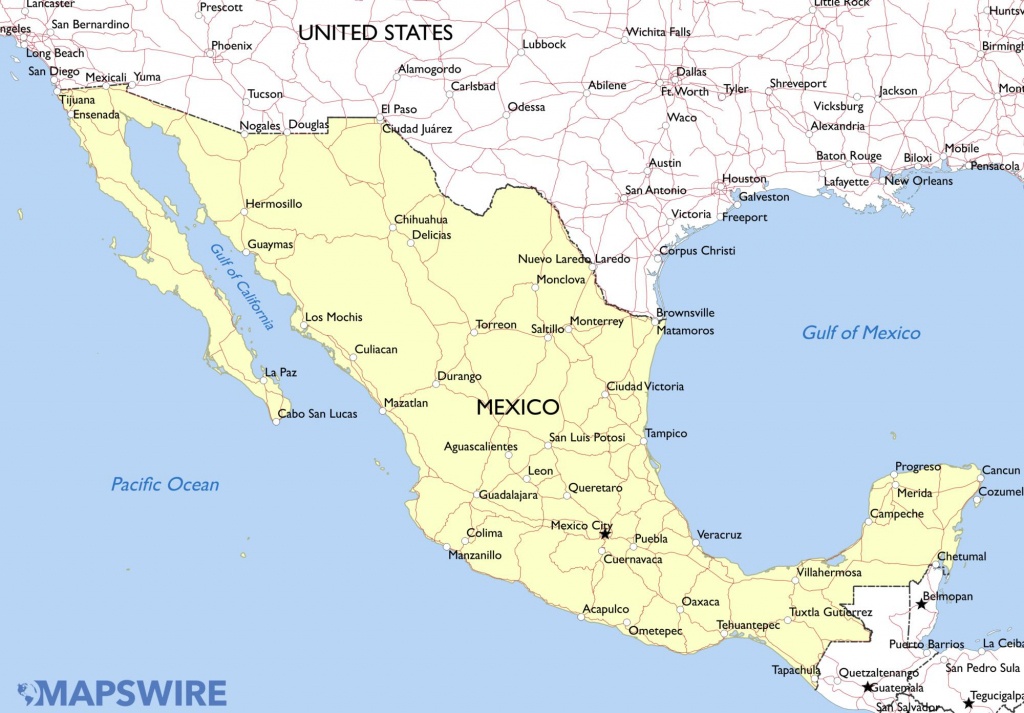 Free Printable Map Of Mexico A Printable Map Of Mexico Labeled With - Free Printable Map Of Mexico
