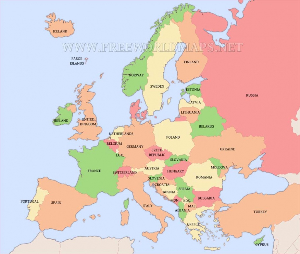 Free Printable Maps Of Europe - Europe Map With Cities Printable