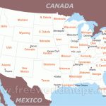 Free Printable Maps Of The United States   Free Printable United States Map With State Names