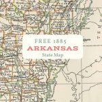 Free Printable Old Map Of Arkansas From 1885. #map #usa | Maps And   Printable Map Of Arkansas
