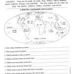 Free Printable Worksheets On Continents And Oceans   Google Search   Continents And Oceans Map Quiz Printable