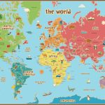 Free Printable World Map For Kids Maps And | Gary's Scattered Mind   Kid Friendly World Map Printable
