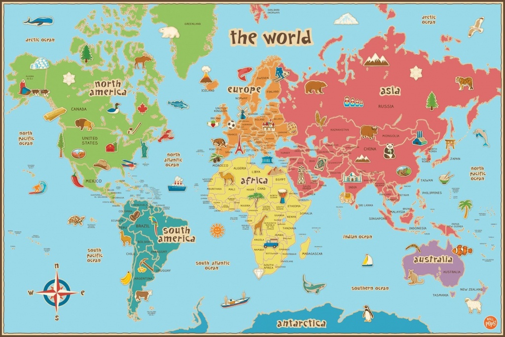 Free Printable World Map For Kids Maps And | Vipkid | World Map Wall - Free Printable World Map