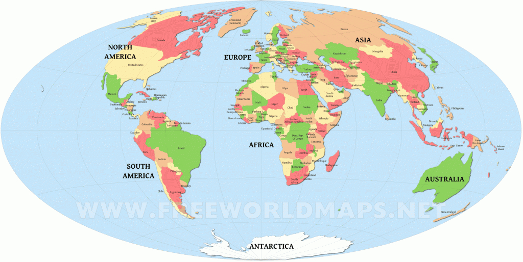 Free Printable World Maps - Continents Of The World Map Printable
