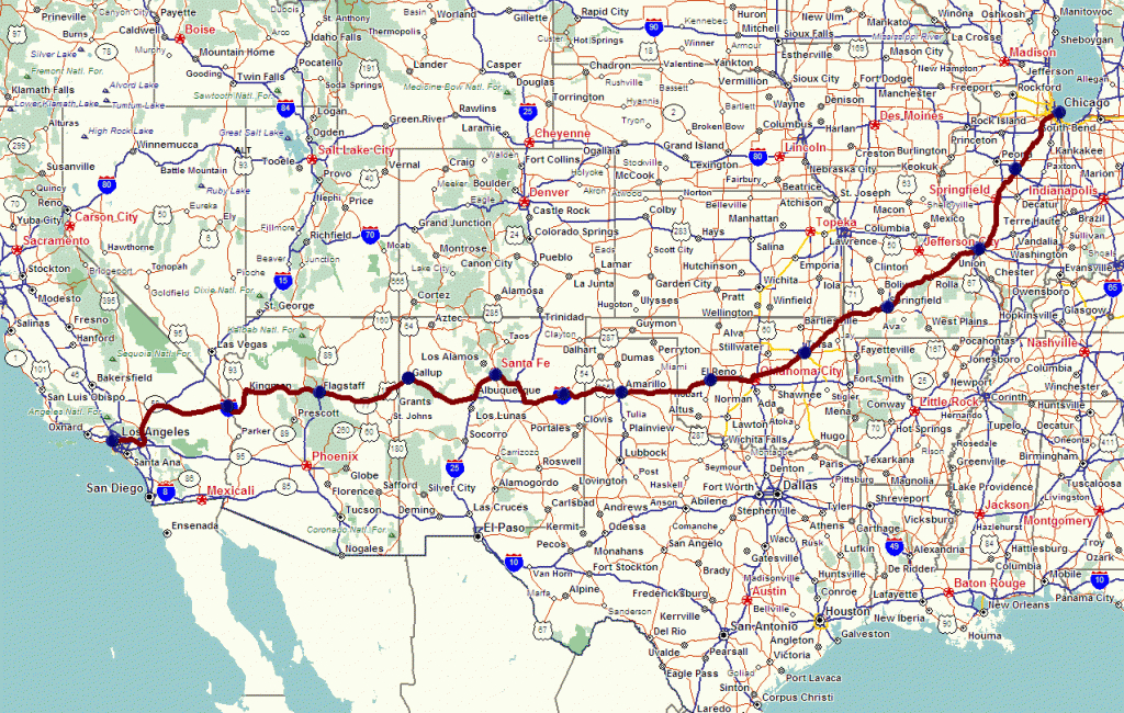 Free Route 66 Maps Pdf | Route 66 Vacation | To Do List In 2019 - Map Of Route 66 From Chicago To California