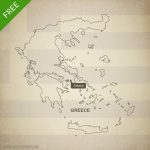Free Vector Map Of Greece Outline | One Stop Map   Outline Map Of Greece Printable