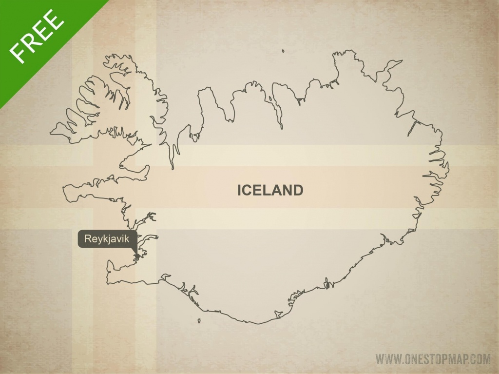 Free Vector Map Of Iceland Outline | One Stop Map - Free Printable Map Of Iceland