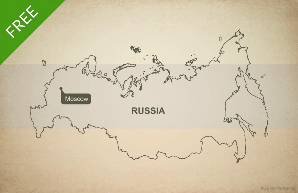 Free Vector Map Of Russia Outline | One Stop Map - Russia Map Outline Printable