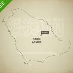 Free Vector Map Of Saudi Arabia Outline | One Stop Map   Printable Map Of Saudi Arabia