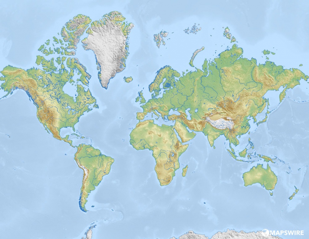 Free World Maps And Other Maps – Mapswire - Blank Physical World Map Printable