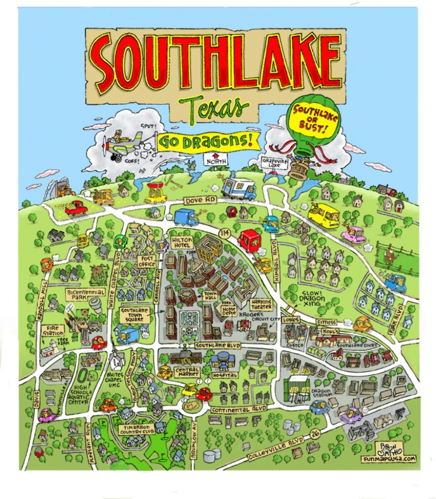 Fun Maps Usa - Where Is Southlake Texas On A Map Of Texas