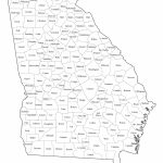 Ga State Map With County Lines County Names Outline Map With County   Printable Map Of Georgia