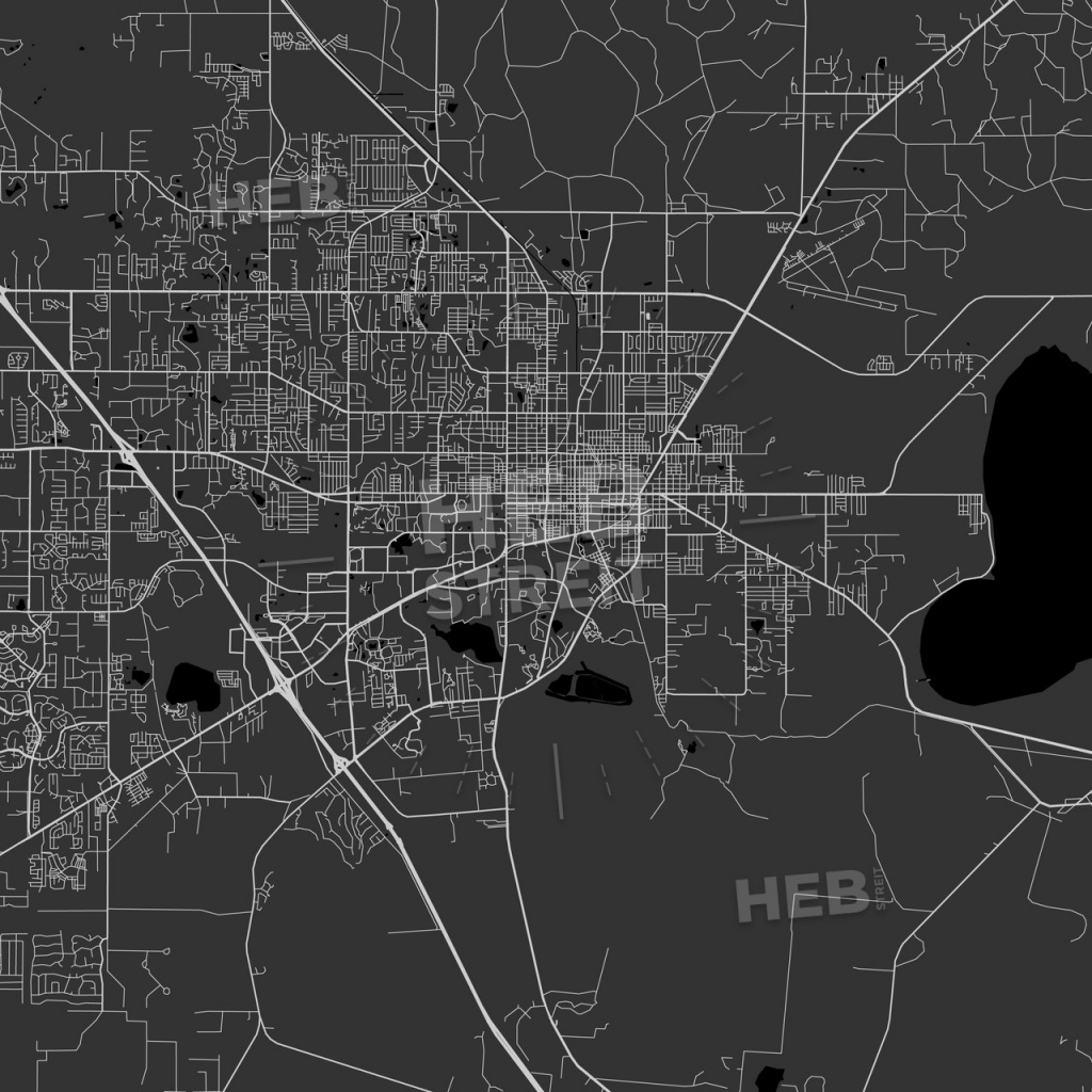 Gainesville, Florida - Area Map - Dark - Map Of Gainesville Florida And Surrounding Cities