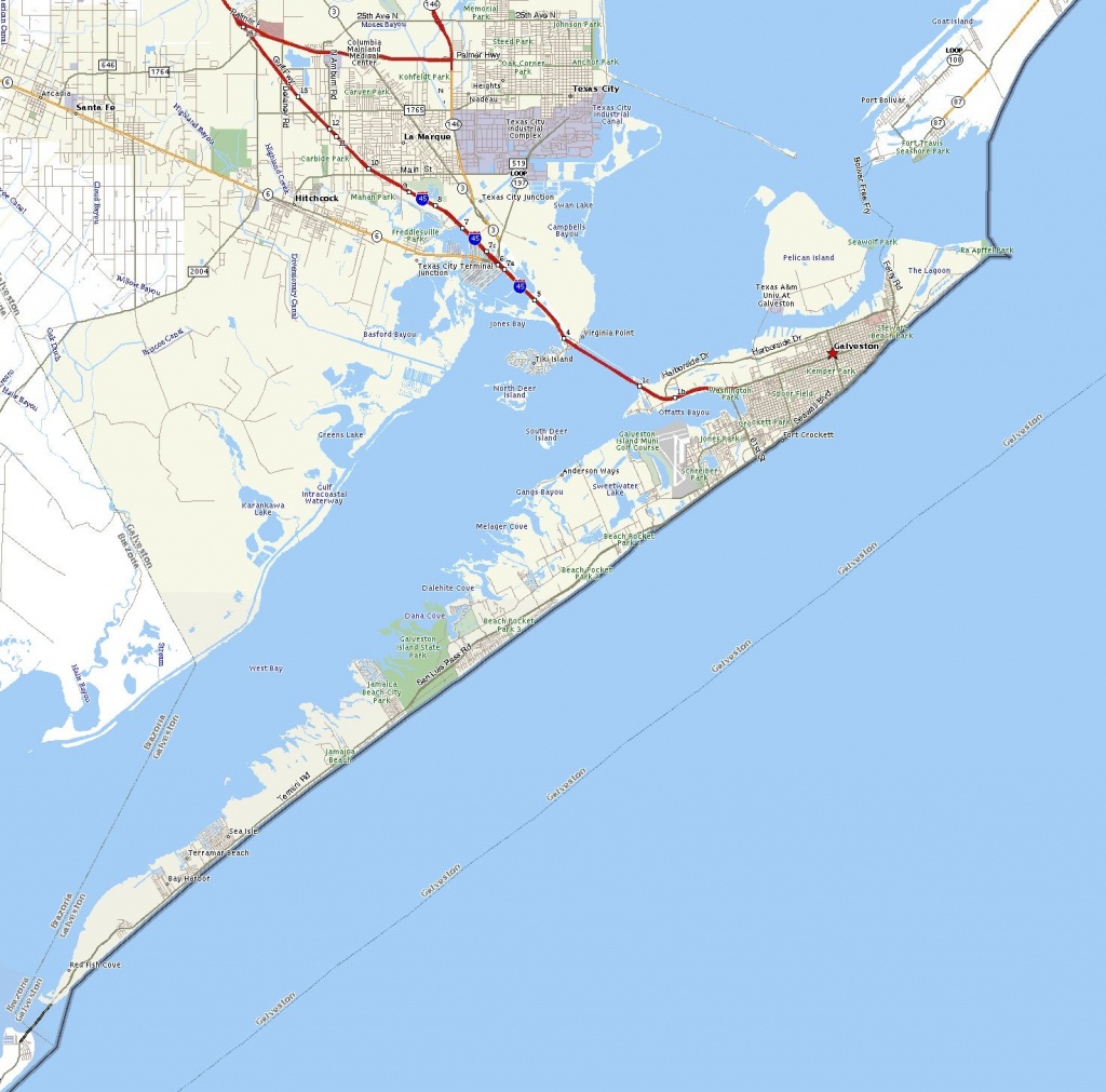 Galveston Island, Texas Map - Travel Fan Art (557806) - Fanpop - Texas Galveston Map