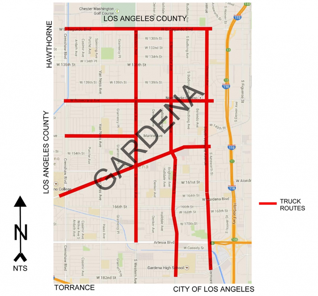 Gardena Police Department Online | » Gmc Truck Routes - California Truck Routes Map