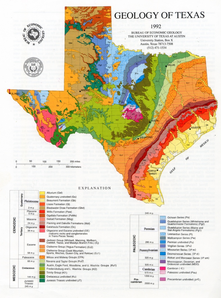 Geologic Maps And Geologic Structures: A Texas Example - Texas Geologic Map Google Earth