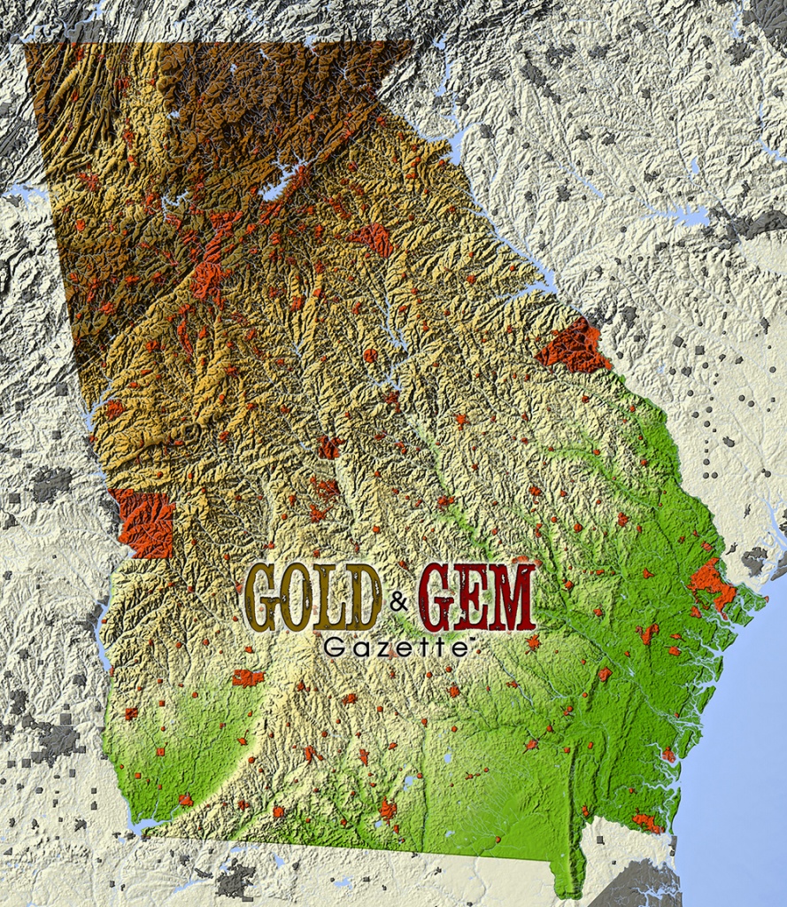 Georgia Prospecting – Gold And Gem Gazette Magazine - Gold Prospecting In Texas Map