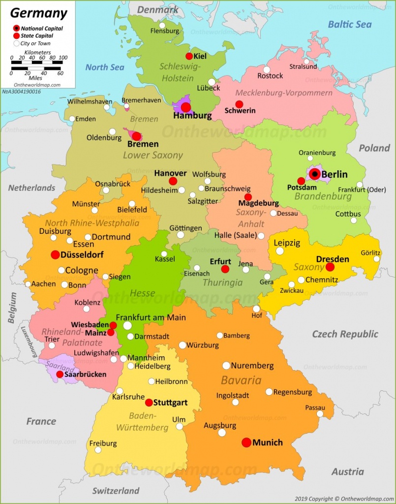 Germany Maps Maps Of Germany Large Printable Map Of Germany 