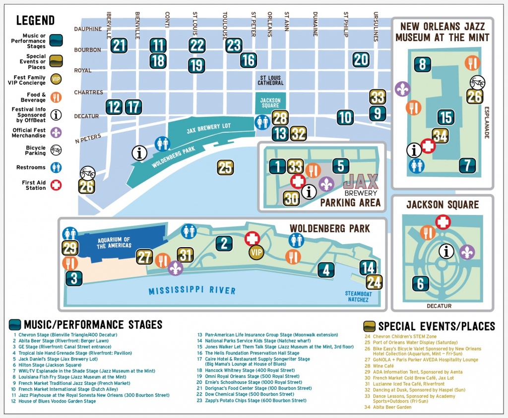 Get Around | French Quarter Fest - Printable French Quarter Map