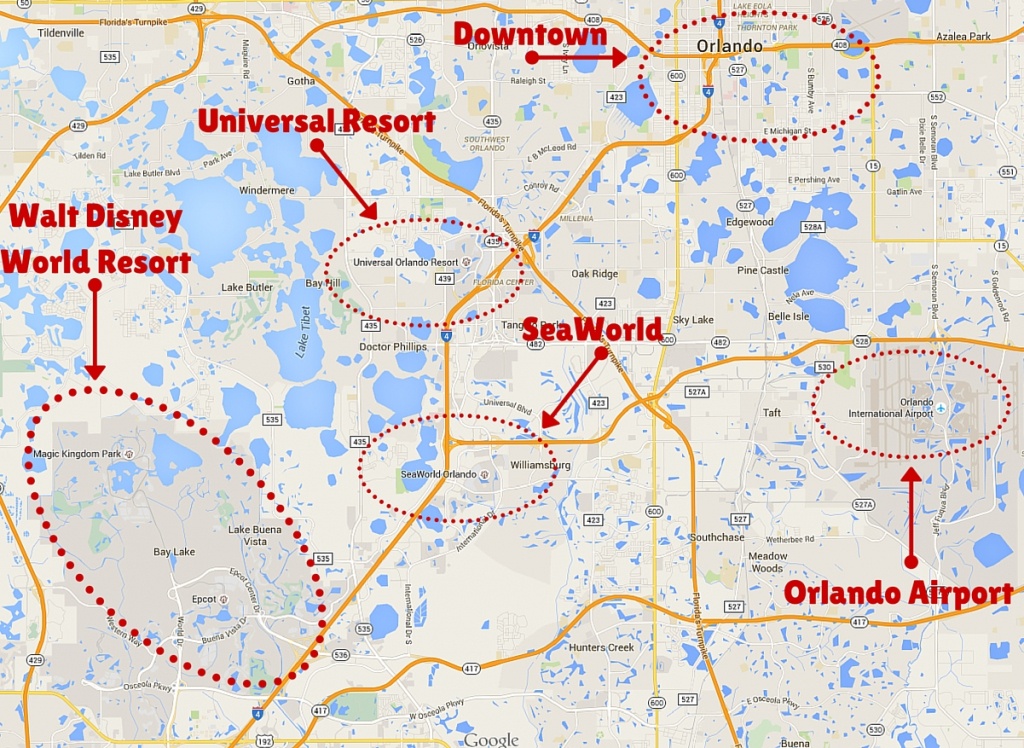 Getting Around The Orlando Theme Parks - The Trusted Traveller - Florida Theme Parks On A Map