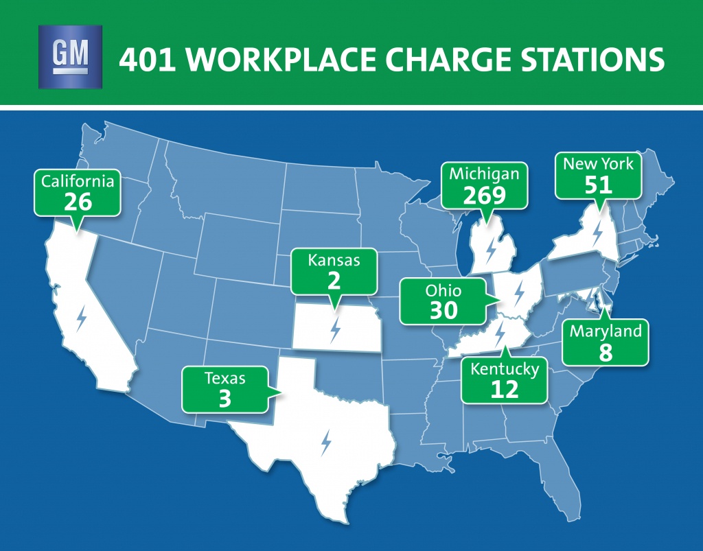 Gm Surpasses 400 Ev Charge Stations At U.s. Facilities - Charging Stations In Texas Map