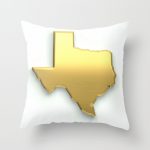 Golden Texas Map Throw Pillowlovefriendlydesigns | Society6   Texas Map Pillow